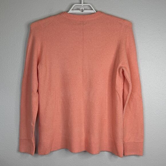 J.Crew Pullover Tunic Sweater Womens Size XL Orange Long Sleeve Crew Neck Slits - Picture 4 of 6